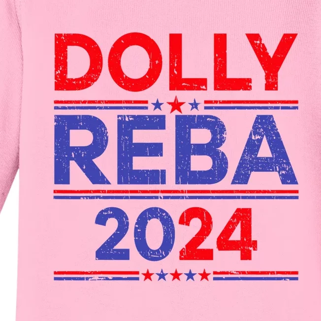 Funny Dolly And Reba 2024 Design Baby Long Sleeve Bodysuit