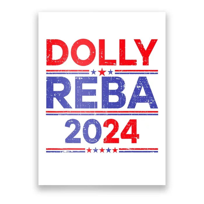 Funny Dolly And Reba 2024 Design Poster