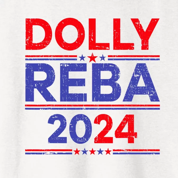 Funny Dolly And Reba 2024 Design Women's Crop Top Tee