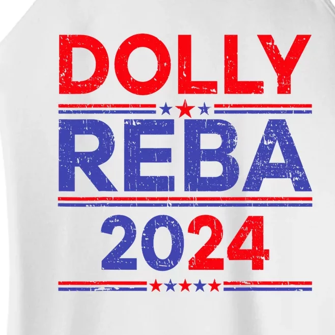 Funny Dolly And Reba 2024 Design Women’s Perfect Tri Rocker Tank