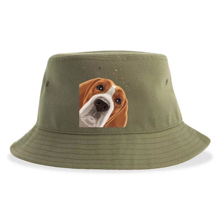 Funny Dog American Foxhound Sustainable Bucket Hat