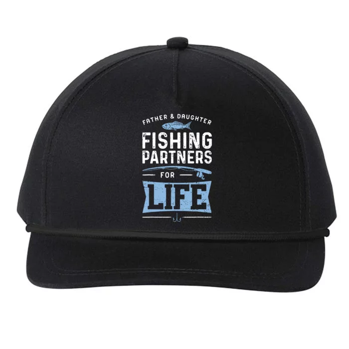 Fisherman Dad And Daughter Fishing Partners For Life Snapback Five-Panel Rope Hat