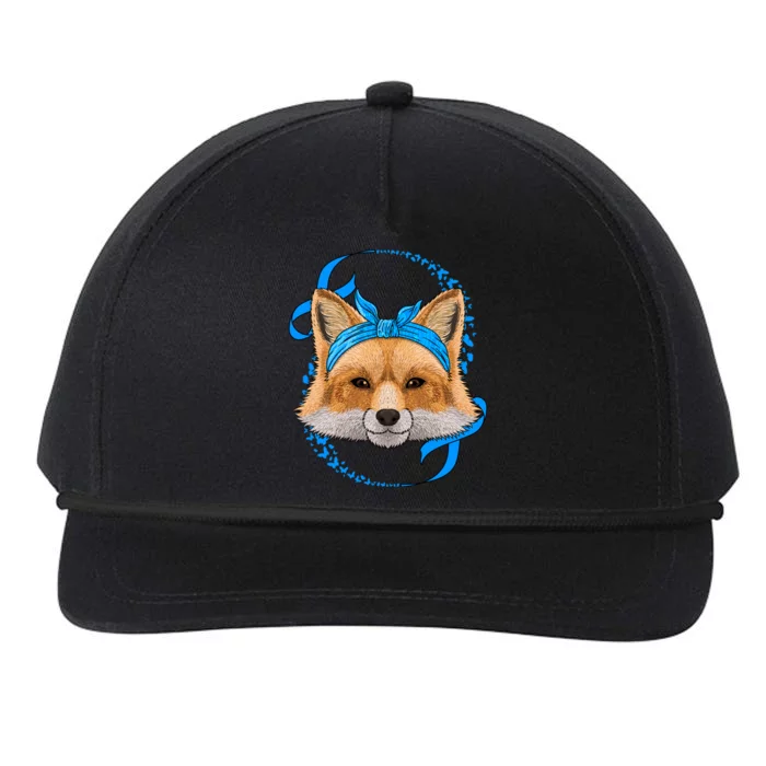 Fox Diabetes Awareness Blue Bandana T1d Survivor Gift Snapback Five-Panel Rope Hat