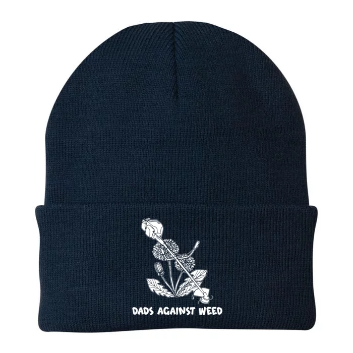 Funny Dads Against Weed Weed Wacker Dandelions Knit Cap Winter Beanie