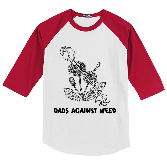 Funny Dads Against Weed Weed Wacker Dandelions Kids Colorblock Raglan Jersey