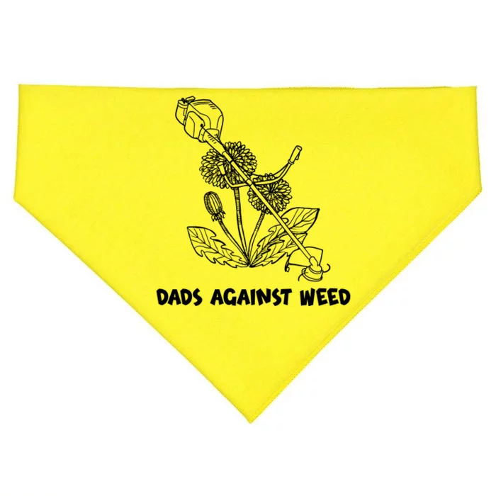 Funny Dads Against Weed Weed Wacker Dandelions USA-Made Doggie Bandana