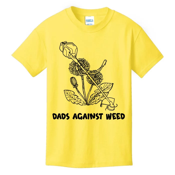 Funny Dads Against Weed Weed Wacker Dandelions Kids T-Shirt