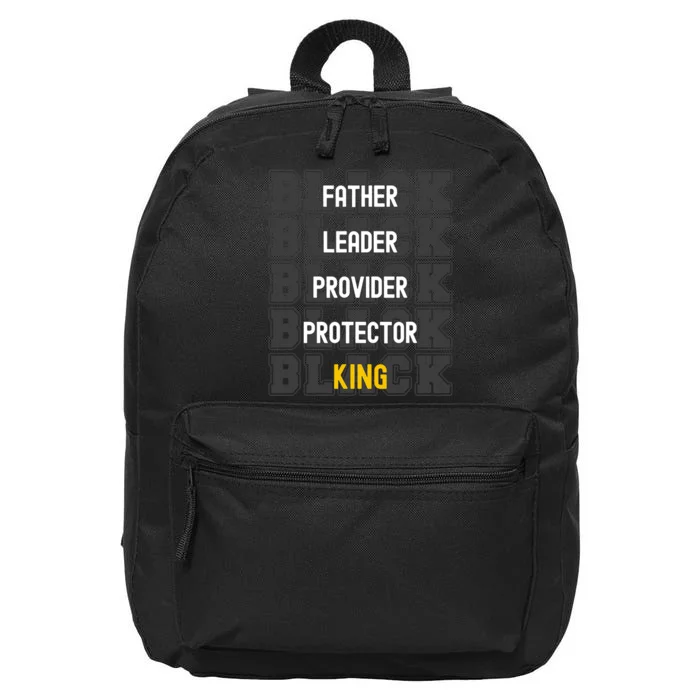 Fathers Day African American Father Leader Black King Dad 16 in Basic Backpack