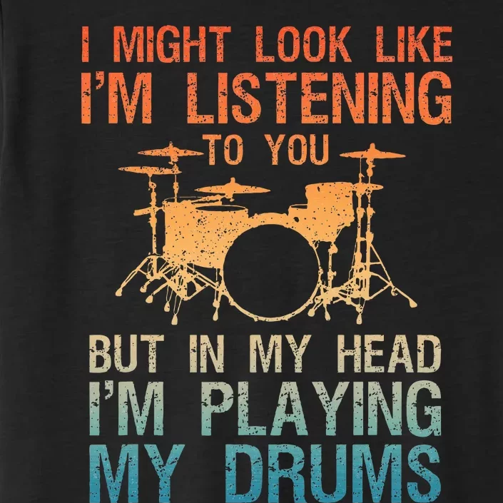 Funny Drummer Art Drum Player Percussion Lover ChromaSoft Performance T-Shirt