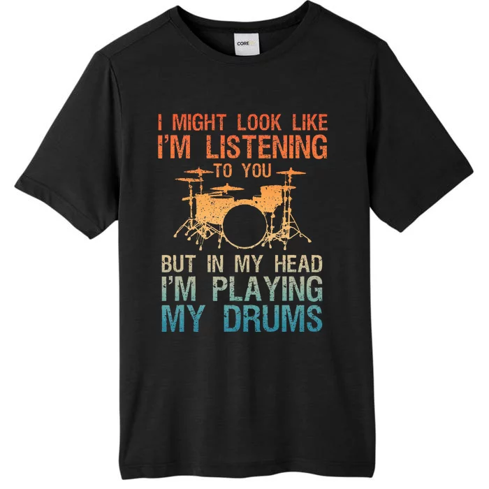 Funny Drummer Art Drum Player Percussion Lover ChromaSoft Performance T-Shirt