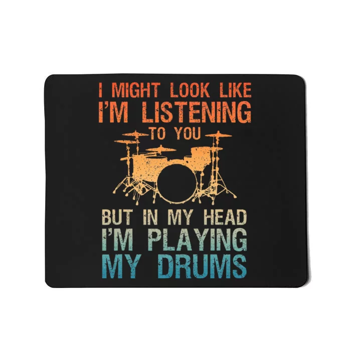 Funny Drummer Art Drum Player Percussion Lover Mousepad