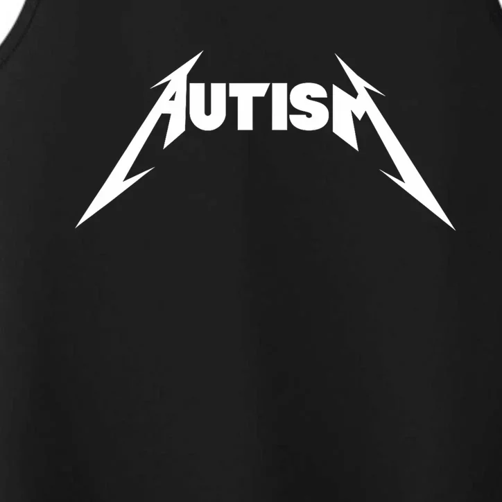 Funny Design Autism Skeleton Meme Metal Rock Cute Performance Tank