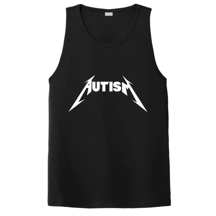 Funny Design Autism Skeleton Meme Metal Rock Cute Performance Tank