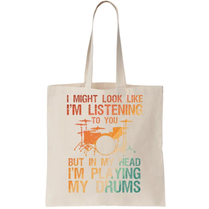 Funny Drummer Art For Drum Player Percussion Lover Tote Bag