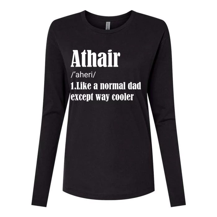 Father's Day Athair Definition Fatherhood Gift Womens Cotton Relaxed Long Sleeve T-Shirt