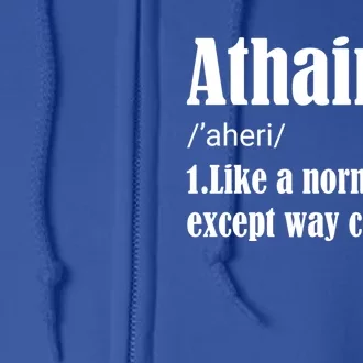 Father's Day Athair Definition Fatherhood Gift Full Zip Hoodie