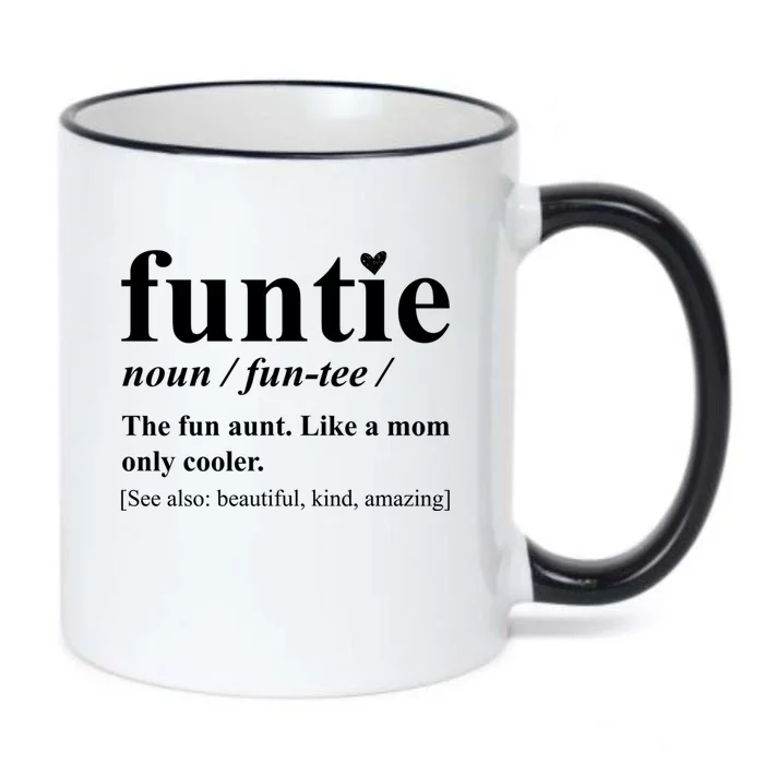 Funtie Definition Auntie Aunt Mothers Day Cool Gift Black Color Changing Mug