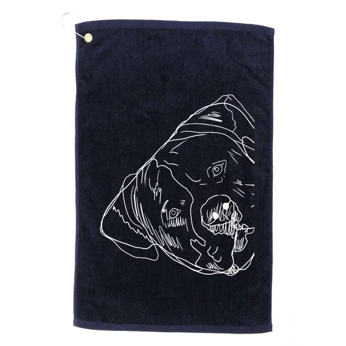 Funny Dog American Bulldog Platinum Collection Golf Towel