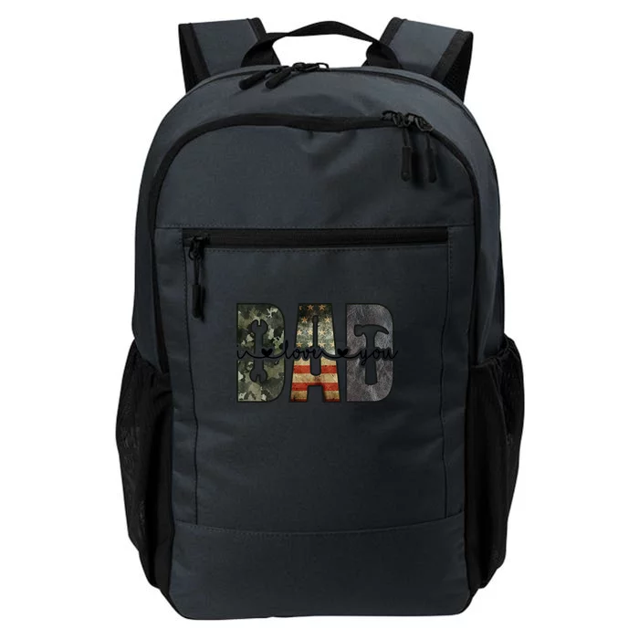 Father's Day American Flag I Ove You Dad Gift Daily Commute Backpack