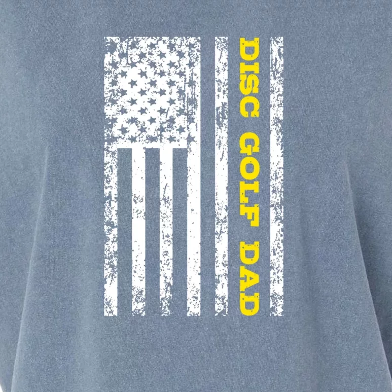 Father's Day American Flag Disc Golf Dad Gift For Dad Garment-Dyed Women's Muscle Tee