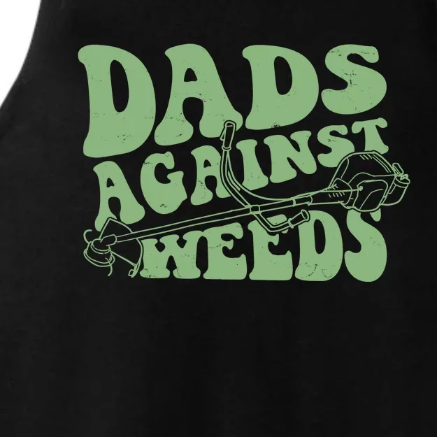 Funny Dads Against Weeds Lawn Weed Wacker Ladies Tri-Blend Wicking Tank