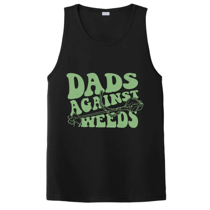 Funny Dads Against Weeds Lawn Weed Wacker Performance Tank