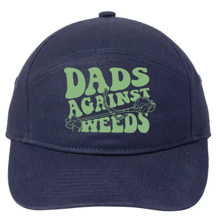 Funny Dads Against Weeds Lawn Weed Wacker 7-Panel Snapback Hat