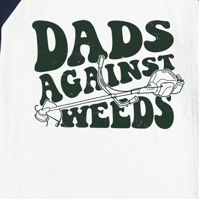 Funny Dads Against Weeds Lawn Weed Wacker Baseball Sleeve Shirt