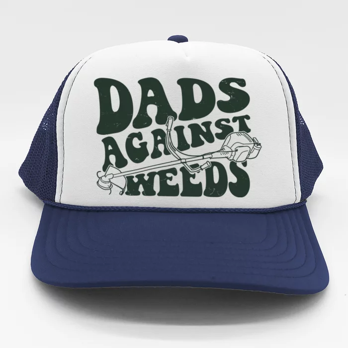 Funny Dads Against Weeds Lawn Weed Wacker Trucker Hat