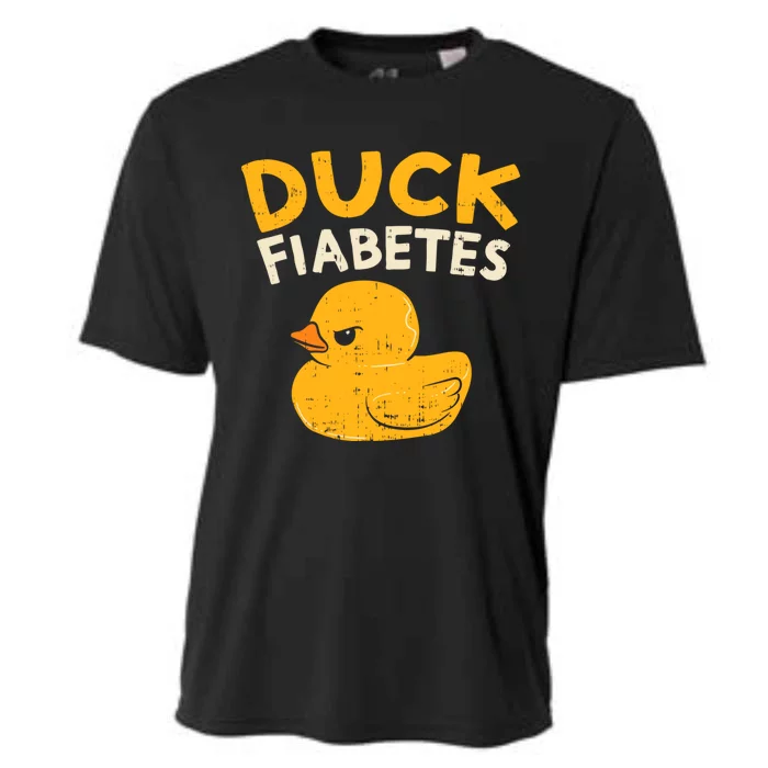 Funny Diabetes Awareness I Duck Fiabetes I Cool Rubber Duck Meaningful Gift Cooling Performance Crew T-Shirt