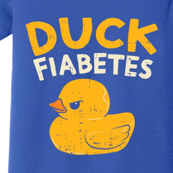 Funny Diabetes Awareness I Duck Fiabetes I Cool Rubber Duck Meaningful Gift Baby Bodysuit