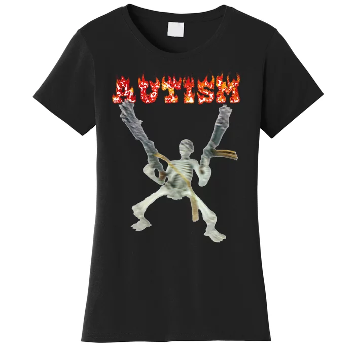 Funny Design Autism Skeleton Meme For Women Women's T-Shirt