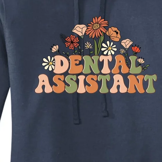 Floral Dental Assistant Funny Dental Life Dental Squad Women's Pullover Hoodie