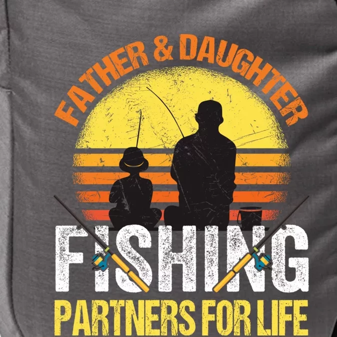 Fisherman Dad And Daughter Fishing Partners For Life Impact Tech Backpack