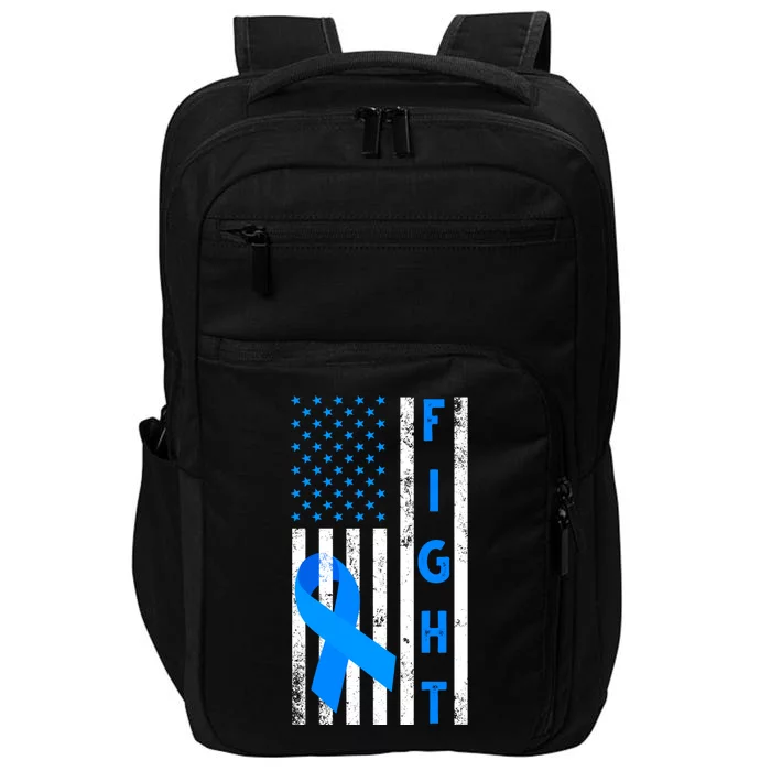 Fight Diabetes Awareness USA Flag Impact Tech Backpack