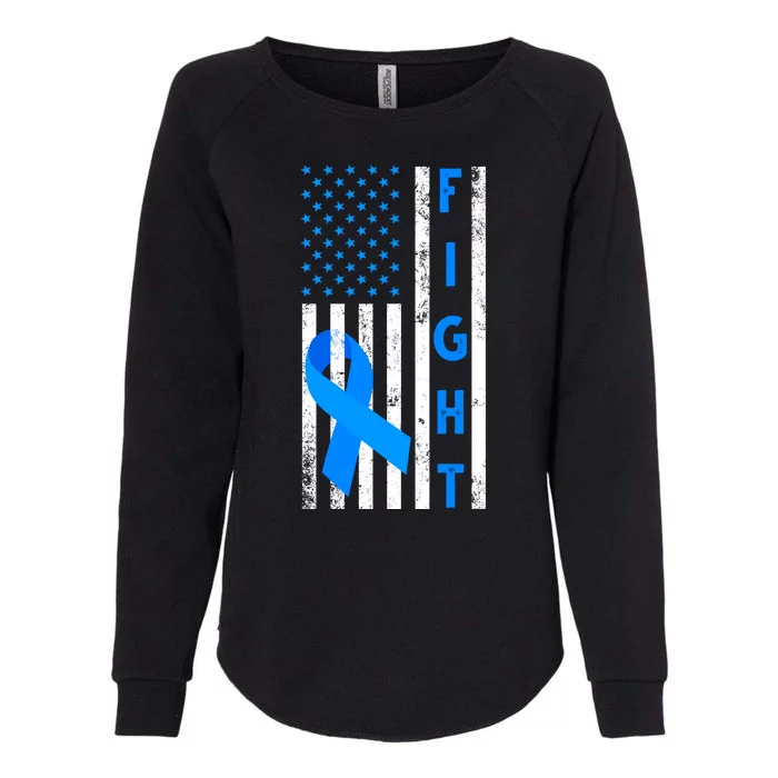 Fight Diabetes Awareness USA Flag Womens California Wash Sweatshirt