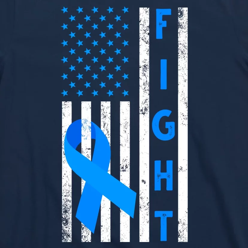 Fight Diabetes Awareness USA Flag T-Shirt