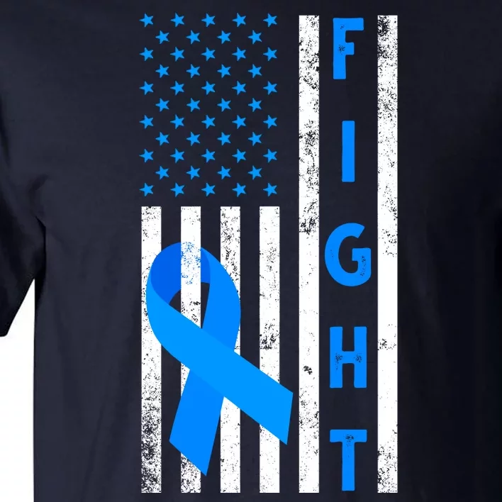 Fight Diabetes Awareness USA Flag Tall T-Shirt