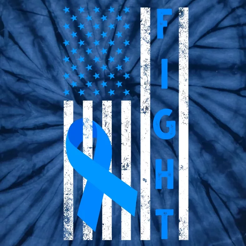 Fight Diabetes Awareness USA Flag Tie-Dye T-Shirt