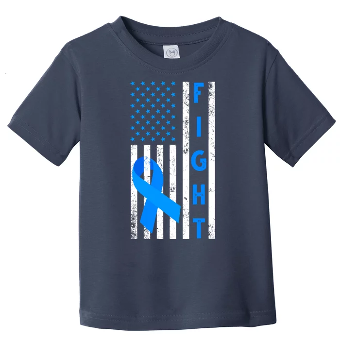 Fight Diabetes Awareness USA Flag Toddler T-Shirt