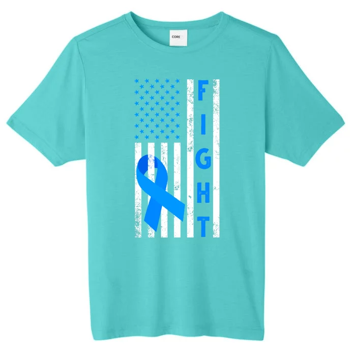 Fight Diabetes Awareness USA Flag ChromaSoft Performance T-Shirt