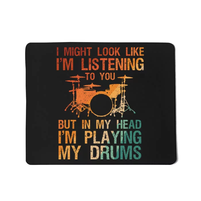 Funny Drummer Art Drum Player Percussion Lover Mousepad