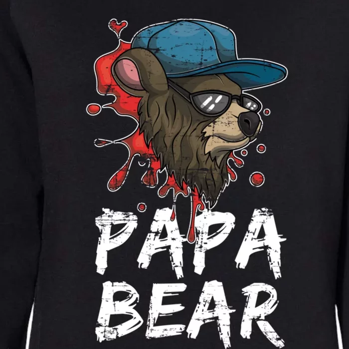 Fathers Day Animal Family Dad Funny Sunglasses Papa Bear Great Gift Womens California Wash Sweatshirt