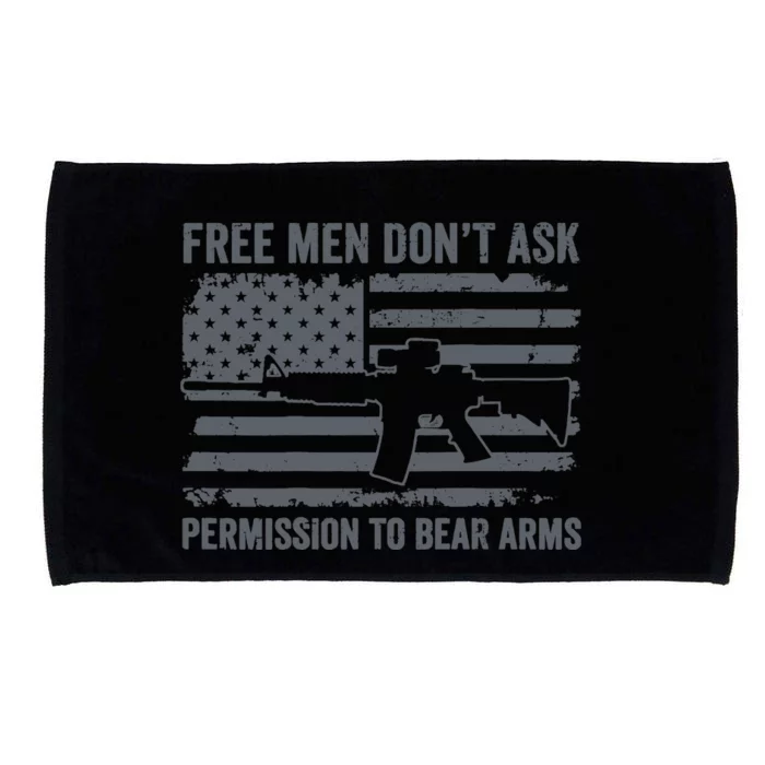 Free Don't Ask Permission Right To Bear Arms (ON BACK) Microfiber Hand Towel