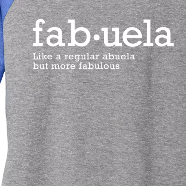 Fabuela Definition Abuela Grandma Women's Tri-Blend 3/4-Sleeve Raglan Shirt