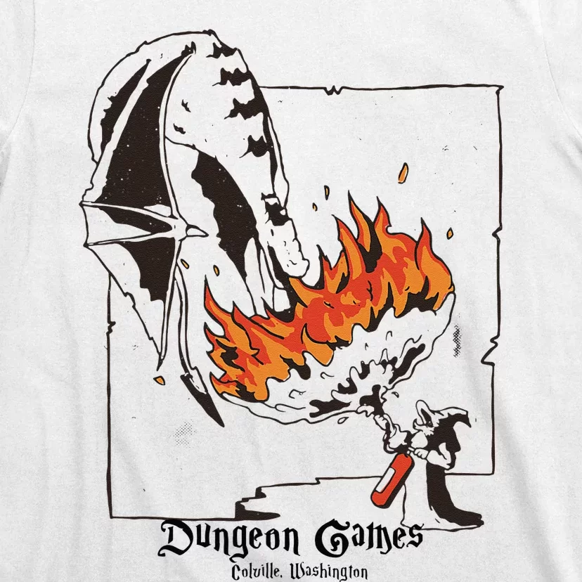 Funny Dragon And Wizard Fantasy T-Shirt