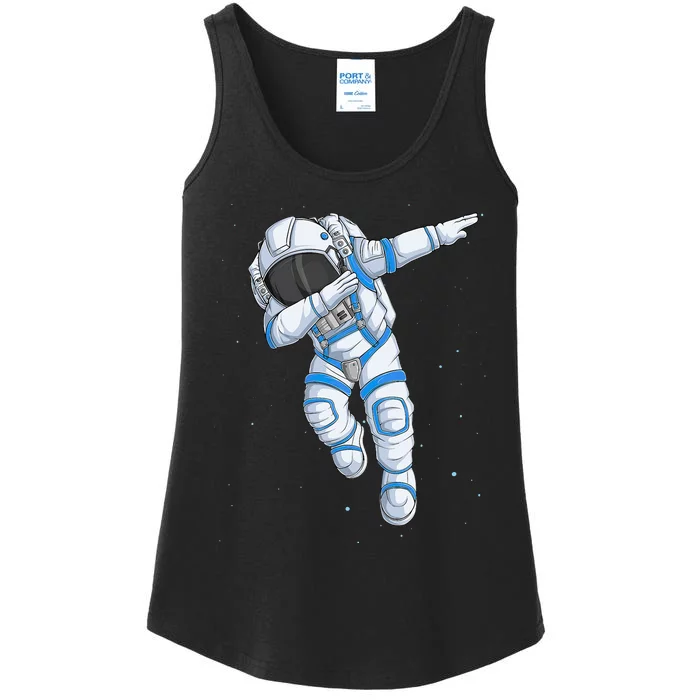 Funny Dabbing Astronaut Dab Space Galaxy Ladies Essential Tank