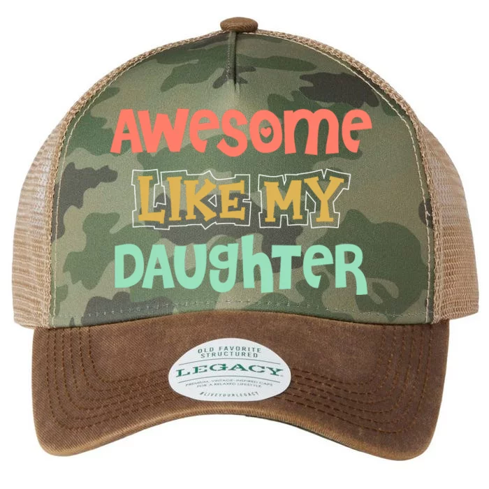 Fathers Day Awesome Like My Daughter Legacy Tie Dye Trucker Hat