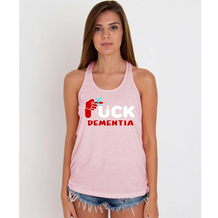 Fuck Detia Awareness 1 Gift Women's Knotted Racerback Tank