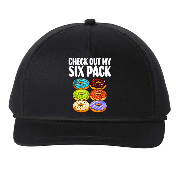 Funny Donut Art For Women Doughnut Lover Gym Six Pack Snapback Five-Panel Rope Hat